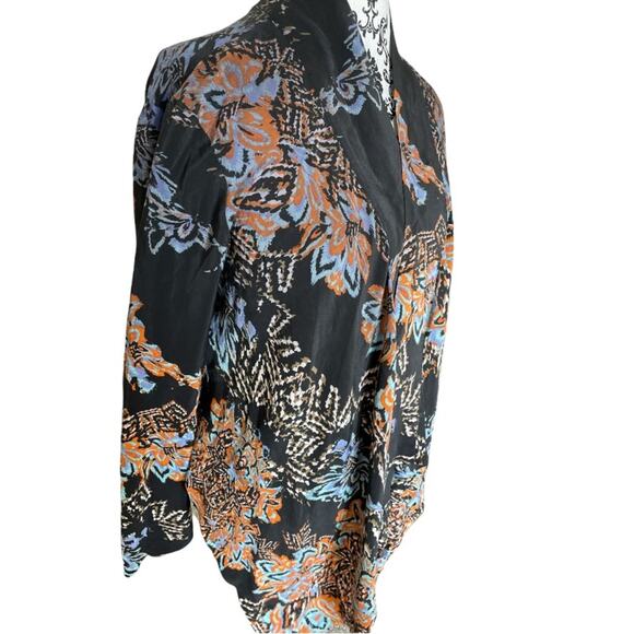 Twelfth Street by Cynthia Vincent Abstract Floral Silk Cardigan Small - Picture 5 of 13